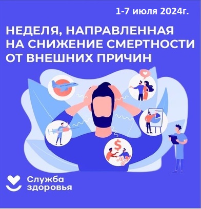 Снижение смертности от внешних причин: Неделя профилактики с 1 по 7 июля